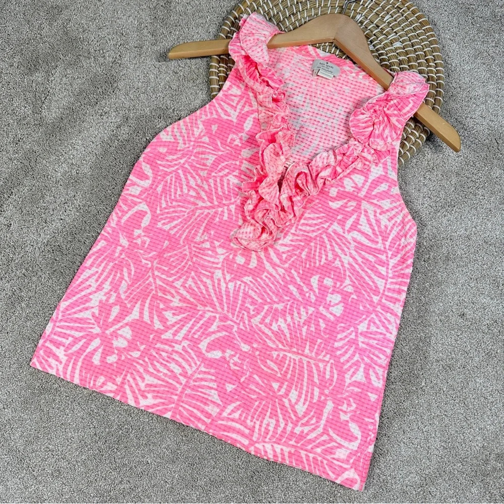 Kate Spade New York Bonnie Botanical Pink Top Blouse Sleeveless Size 4